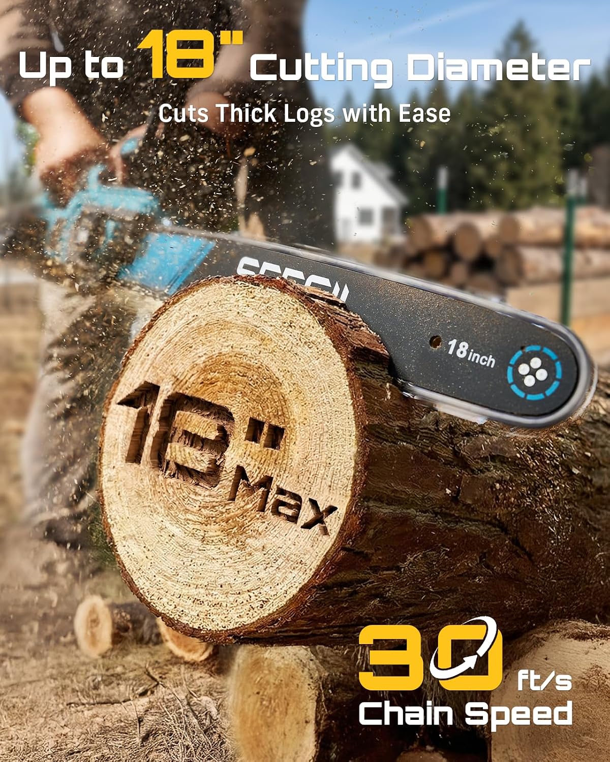 SEESII Flagship 8-Inch Cordless Mini Chainsaw, Upgraded Brushless Motor Father Jim Norris notebooks