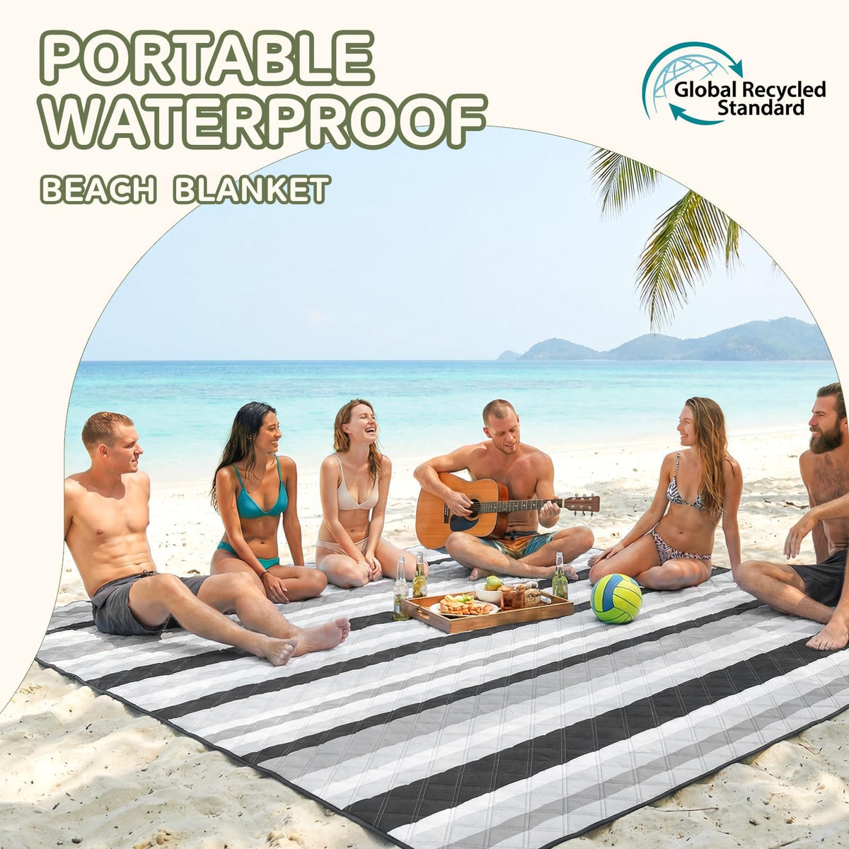 Genovega Waterproof Beach Blanket Picnic Outdoor Mat Rug Extra Large Portable Umbrella Wagon Folding Pop Tent Sun Shelter Shade Canopy Ball Cart Cool Cabana Anchor Fan Mesh Bag Tote Toallas Manta Father Jim Norris notebooks