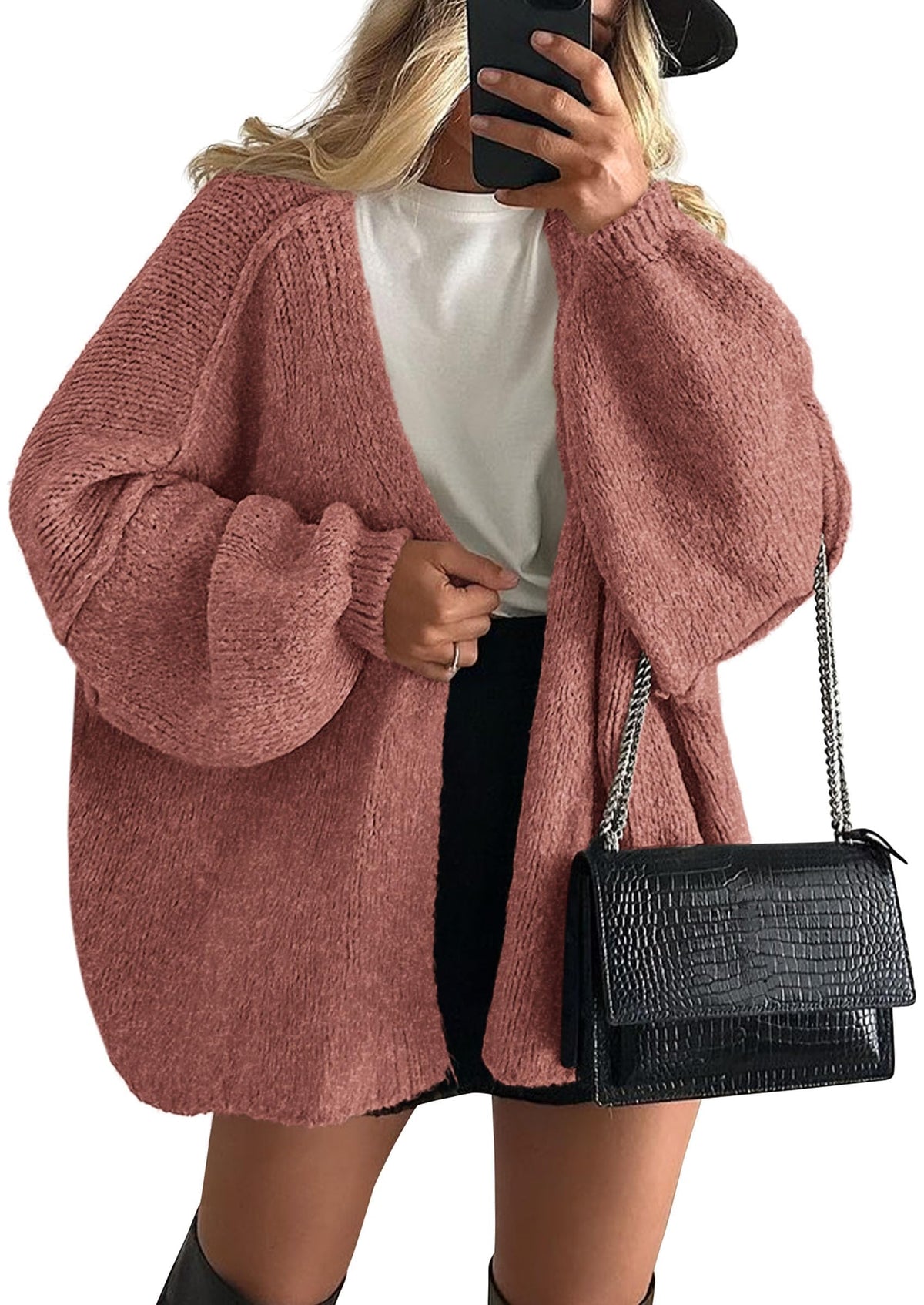 PRETTYGARDEN Womens Open Front Oversized Cardigan Sweaters