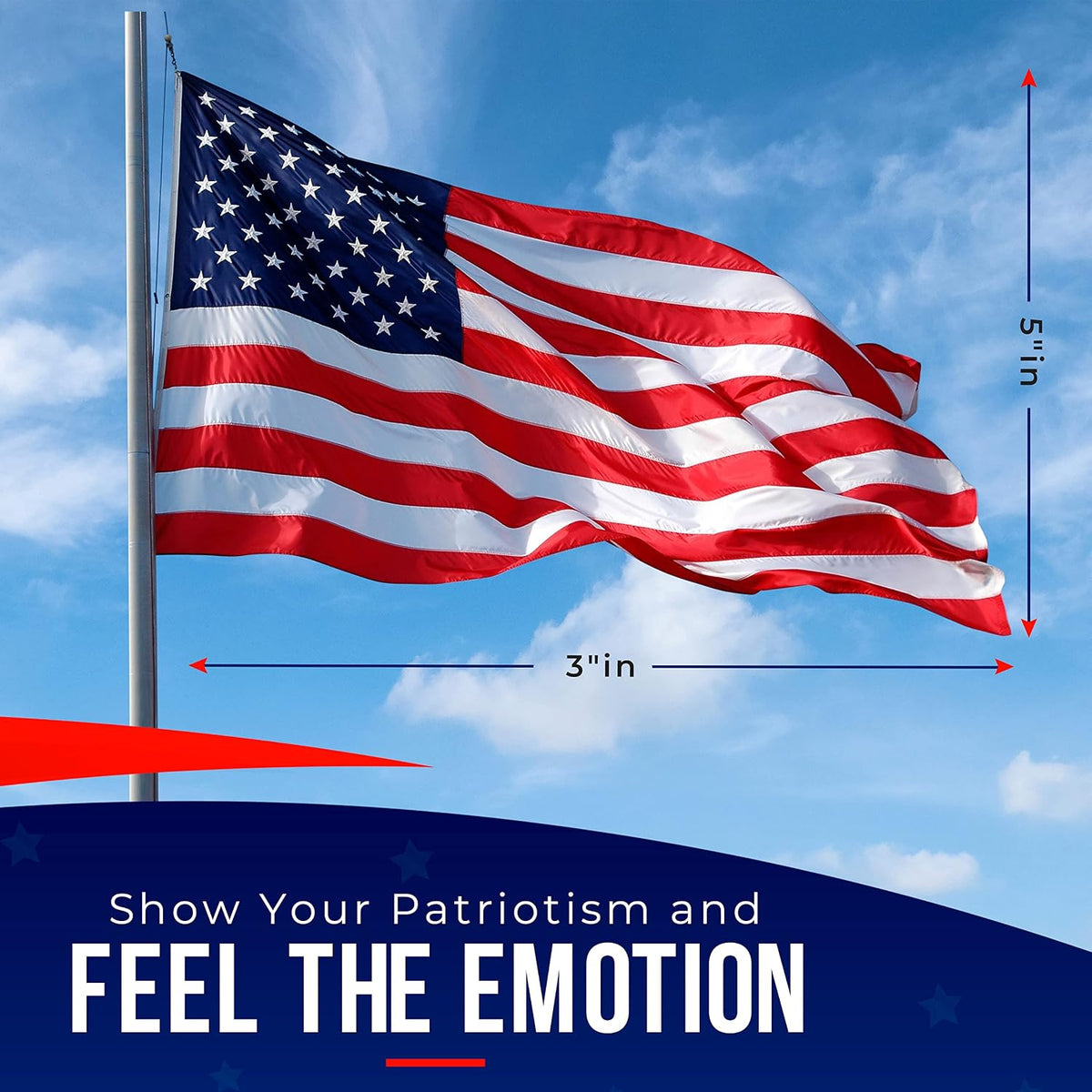 American Flags for Outside 3X5 (Pack of 10) -American Flag made in USA with Embroidered Stars and Sewn Stripes US Flag 3x5 Heavy Duty Outdoor Made in USA for High Wind- All Weather Flags Father Jim Norris notebooks