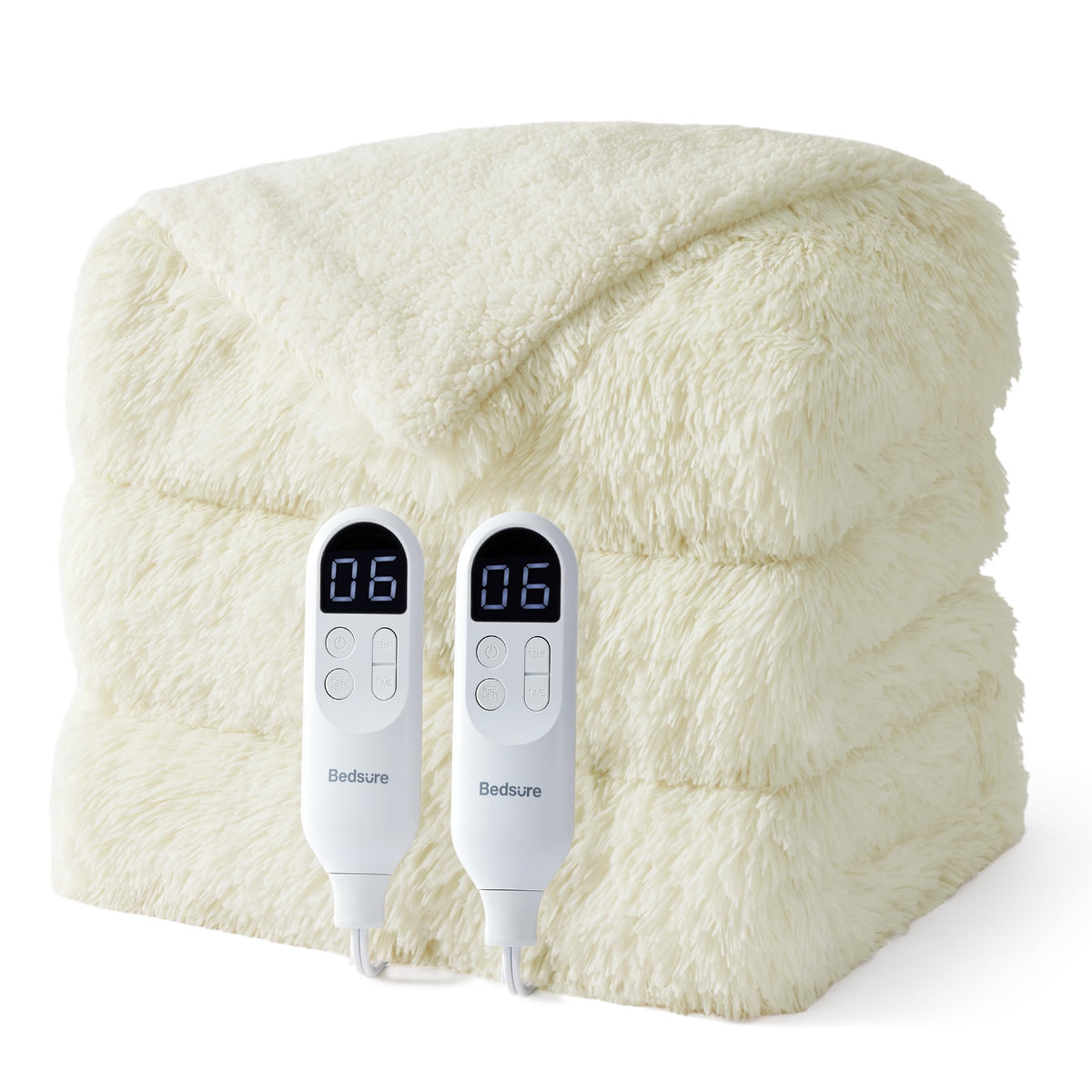 Bedsure Electric Blanket Twin with Preheat Function - Soft Flannel Heated Blanket Twin Size, Fast Heating with 6 Time Settings (Up to 10H) & 6 Heat Settings, Gifts for Grandma (62x84 inches, Grey)