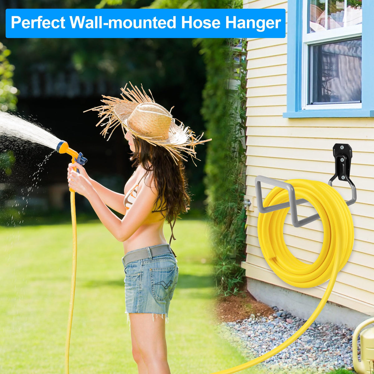 PeoMev Hose Holder Wall Mount Metal Hose Hook Garden Hose Rack Father Jim Norris notebooks