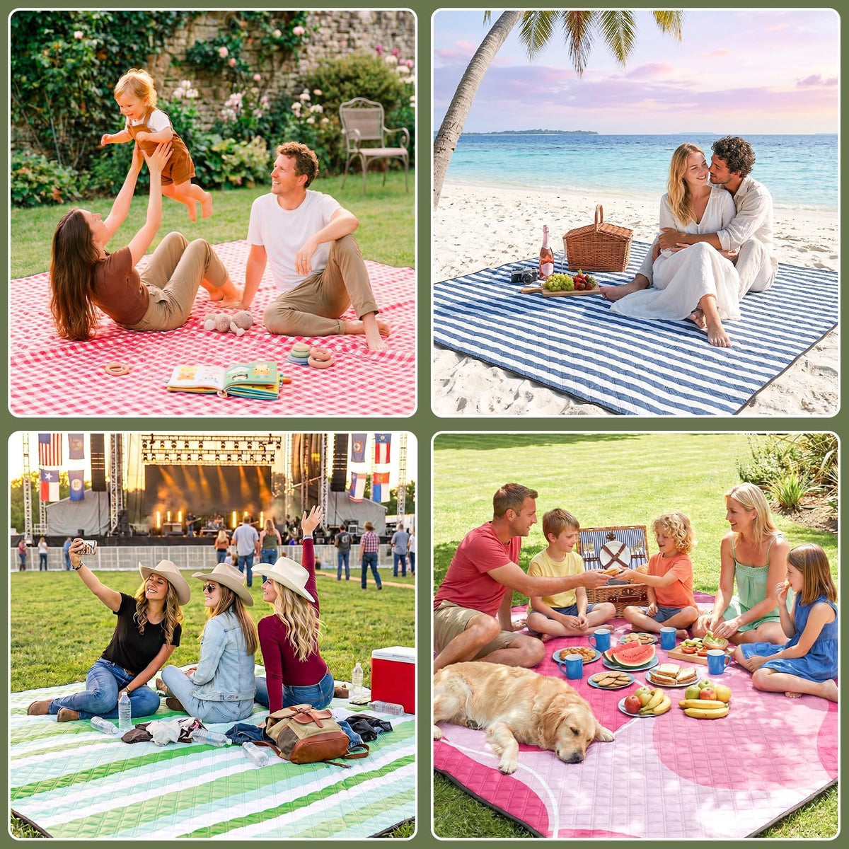 Genovega Waterproof Beach Blanket Picnic Outdoor Mat Rug Extra Large Portable Umbrella Wagon Folding Pop Tent Sun Shelter Shade Canopy Ball Cart Cool Cabana Anchor Fan Mesh Bag Tote Toallas Manta Father Jim Norris notebooks