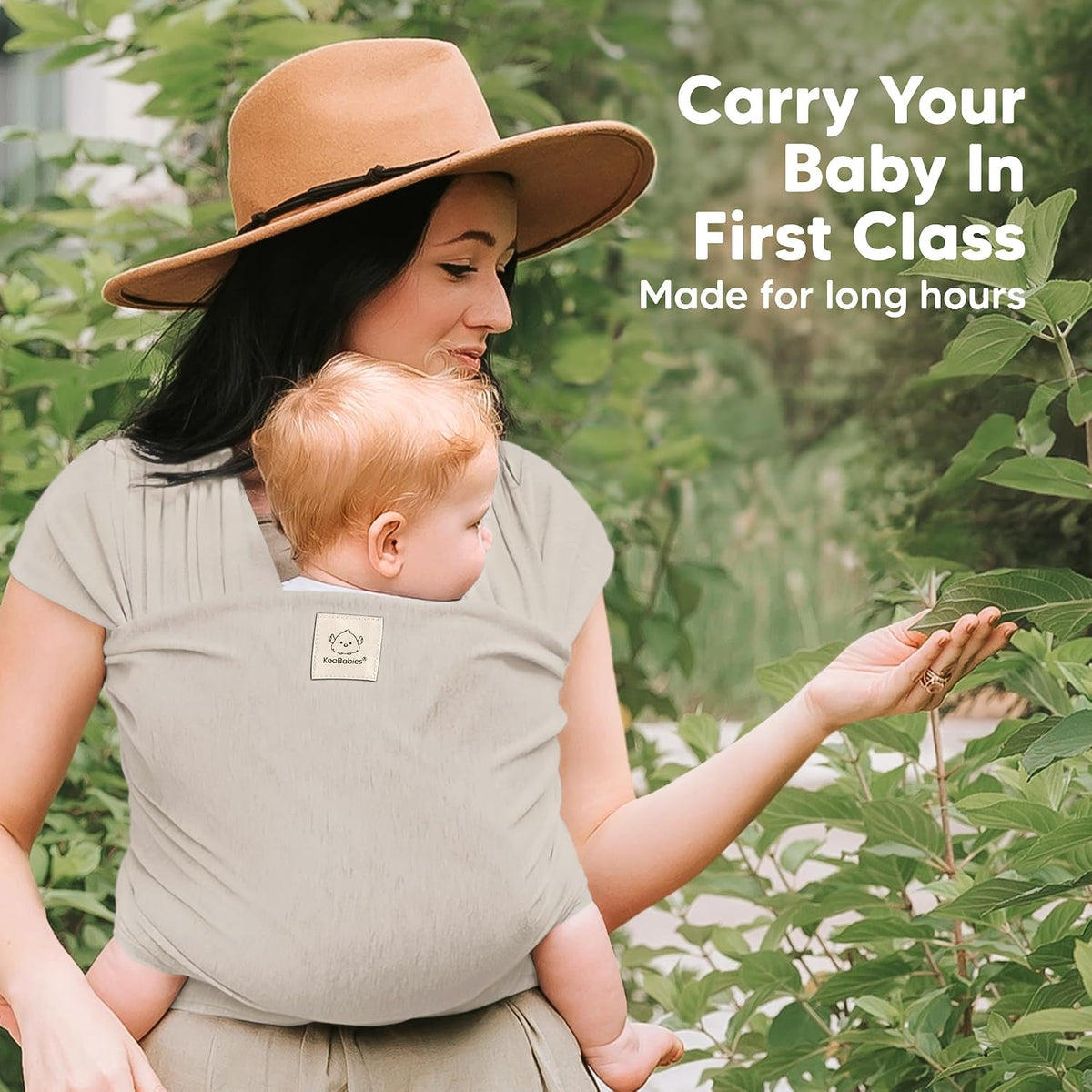 KeaBabies Baby Wrap Carrier, All in 1 Original Baby Carrier, Trendy Black
