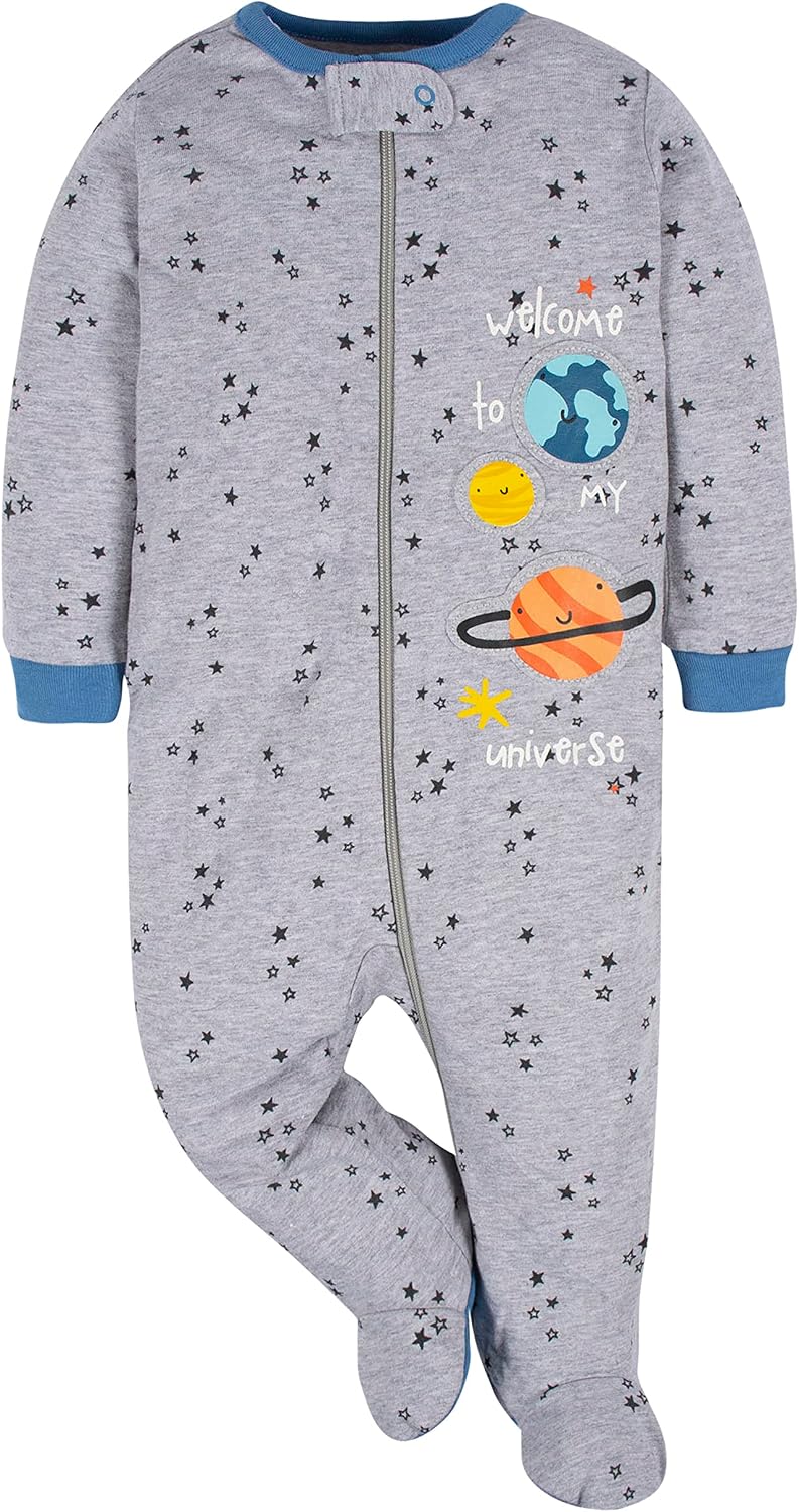 Gerber Baby Boys' 4 Pack Sleep 'N Play Footie