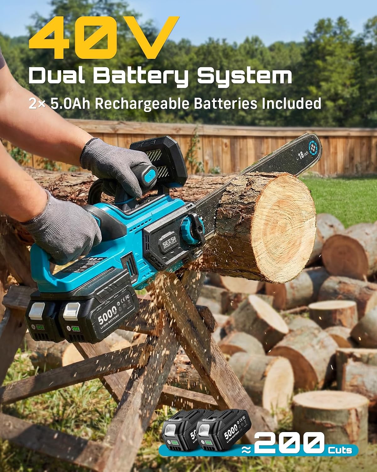 SEESII Flagship 8-Inch Cordless Mini Chainsaw, Upgraded Brushless Motor Father Jim Norris notebooks
