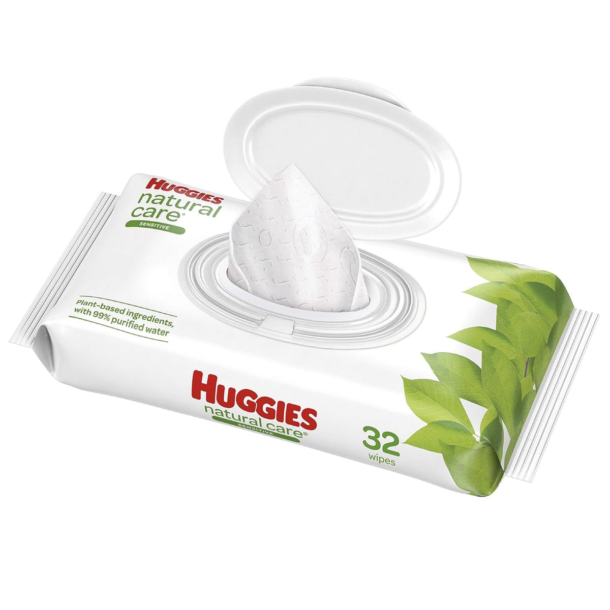 Huggies Natural Care Sensitive Baby Wipes, Unscented, Hypoallergenic, 99% Purified Water, 12 Flip-Top Packs (768 Wipes Total), Packaging May Vary