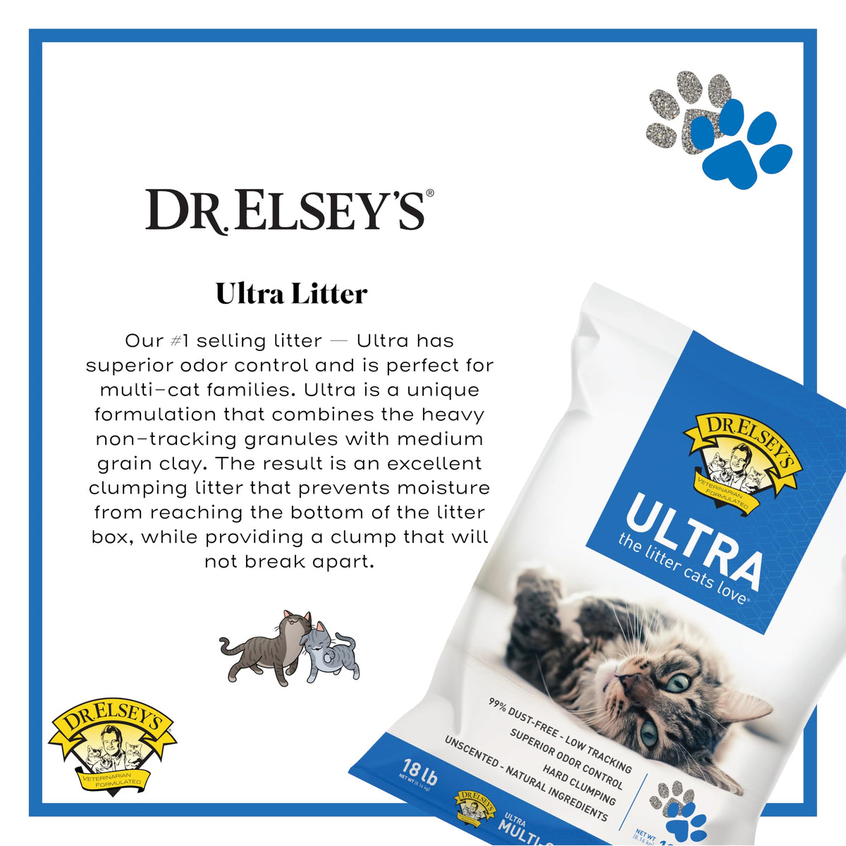 Dr. Elsey's Ultra UnScented Clumping Clay Cat Litter 40 lb. Bag Father Jim Norris notebooks