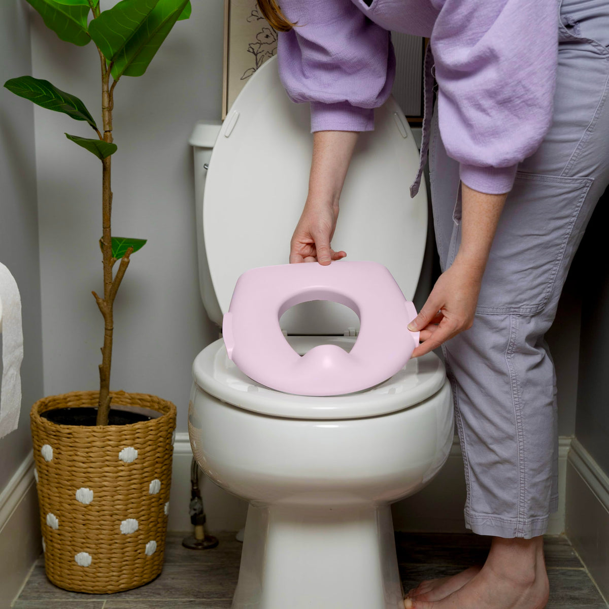 Ingenuity My Size Potty Training Toilet Kit with Sylvi Potty Training Book, Makes Learning