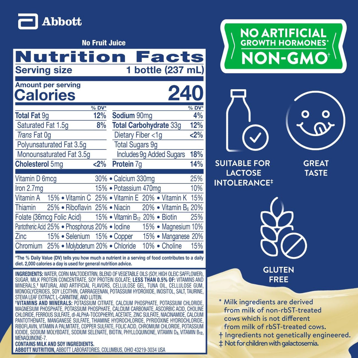 PediaSure Grow & Gain Kids Nutrition Shake, 7g Protein, Chocolate, 24 Pack