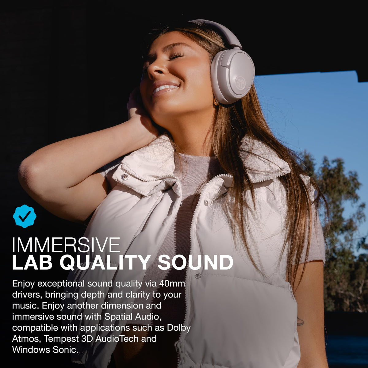 JLab JBuds Lux ANC Wireless Over-Ear Headphones, Limited Edition Navy Father Jim Norris notebooks