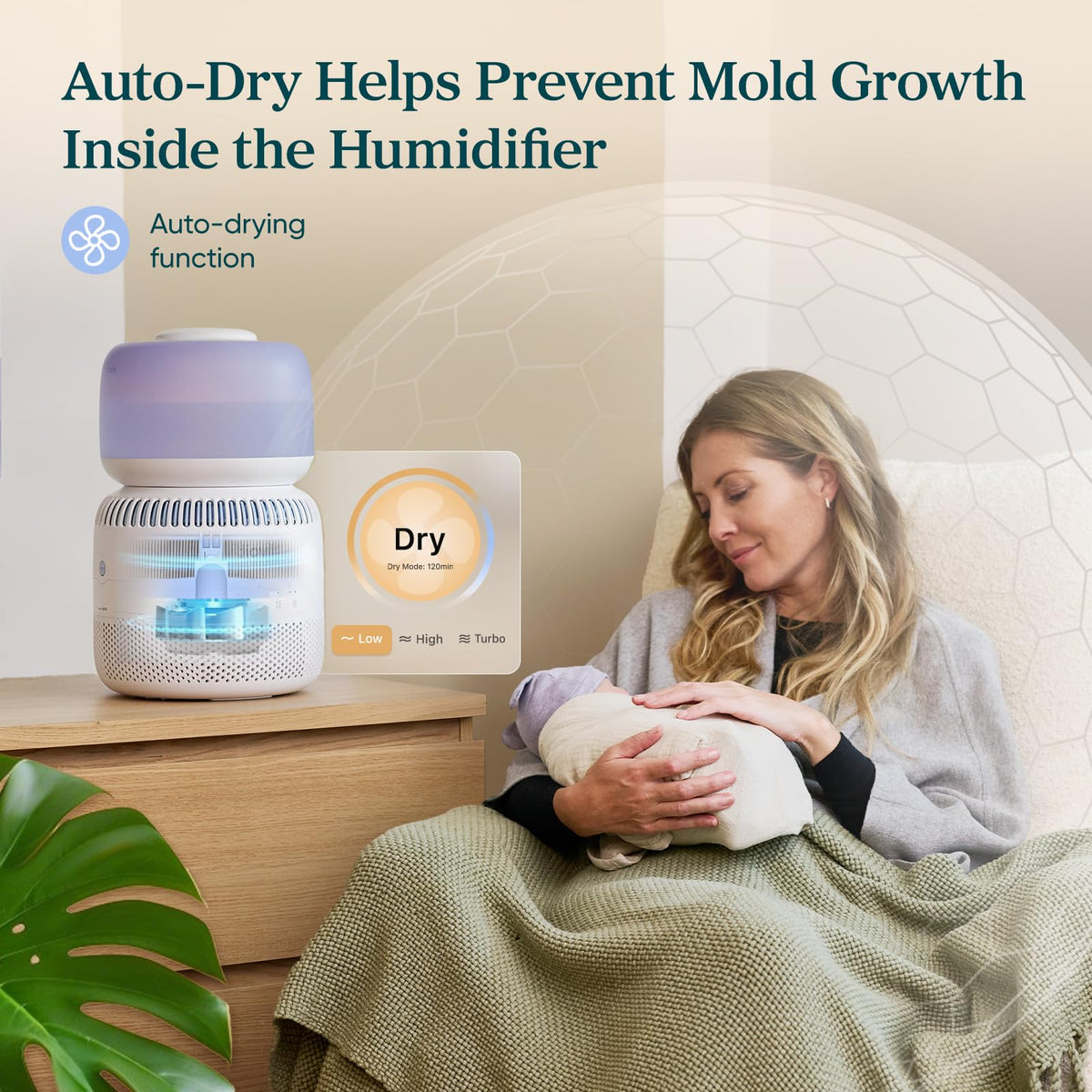 Levoit Humidifiers for Bedroom, Dishwasher Safe, Blue Light-Safe, 3.2L