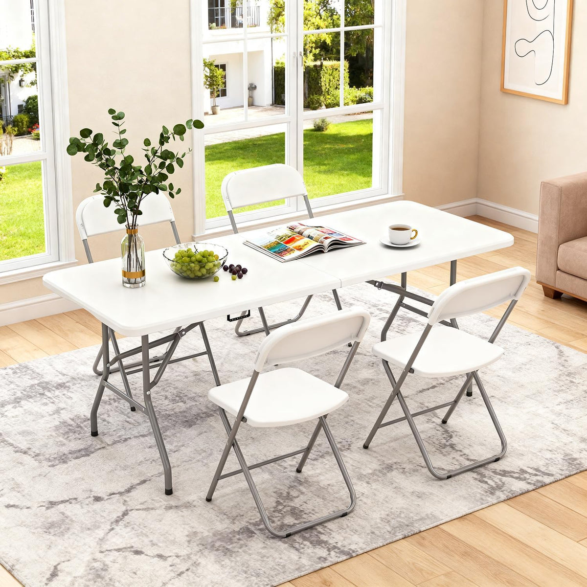 BestOffice | 6FT Folding Table | Black | Portable Plastic Table Father Jim Norris notebooks