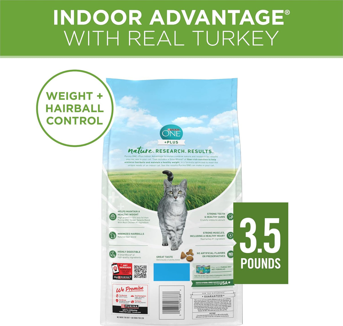 Purina ONE Natural Indoor Dry Cat Food, +Plus Indoor Advantage