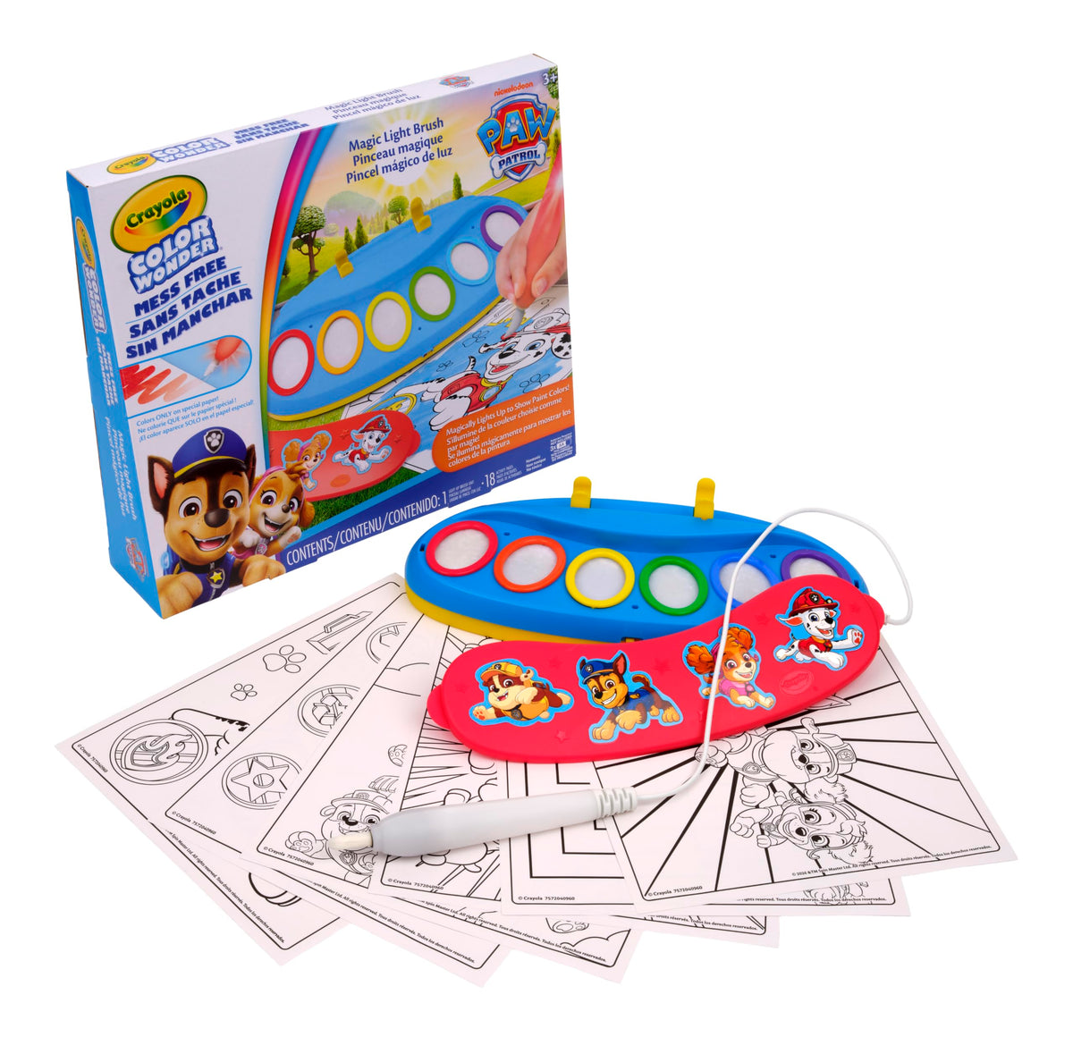 Crayola Color Wonder Magic Light Brush, Mess Free Painting for Kids, Age 3+
