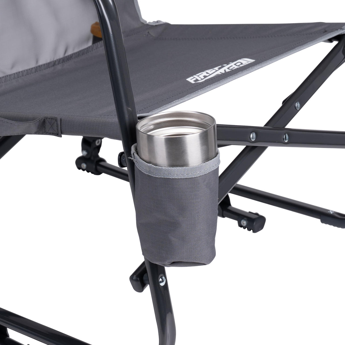 GCI Outdoor Freestyle Rocker XL with Side Table Camping Chair | Portable Folding Rocking Chair with Solid, Durable Armrests, Drink Holder & Comfortable Backrest — Black Father Jim Norris notebooks