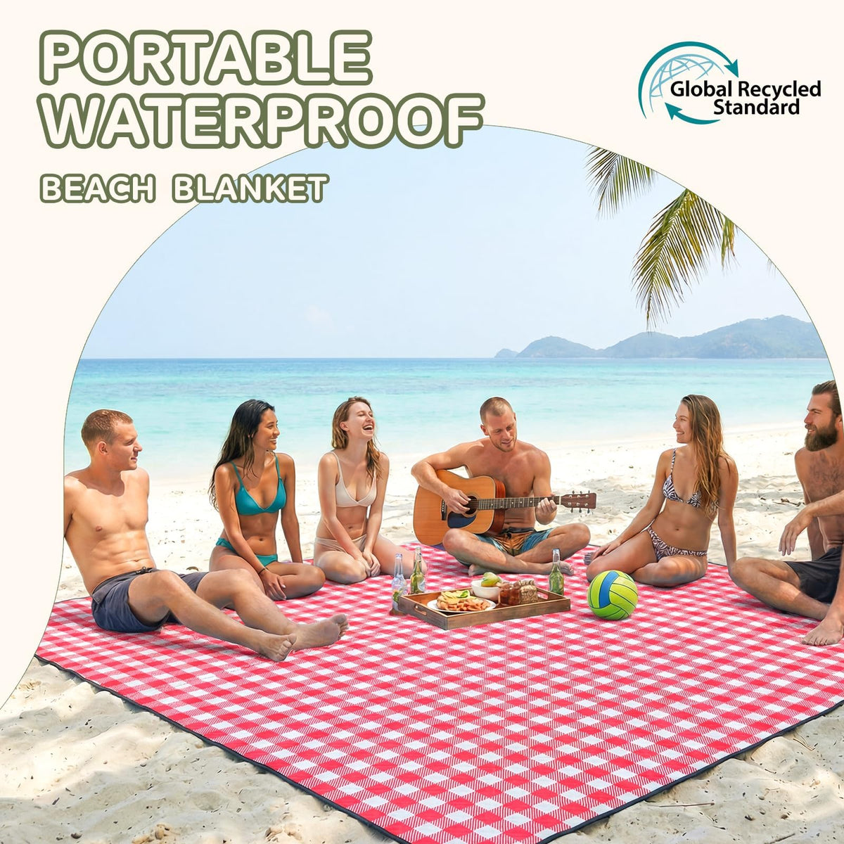 Genovega Waterproof Beach Blanket Picnic Outdoor Mat Rug Extra Large Portable Umbrella Wagon Folding Pop Tent Sun Shelter Shade Canopy Ball Cart Cool Cabana Anchor Fan Mesh Bag Tote Toallas Manta Father Jim Norris notebooks