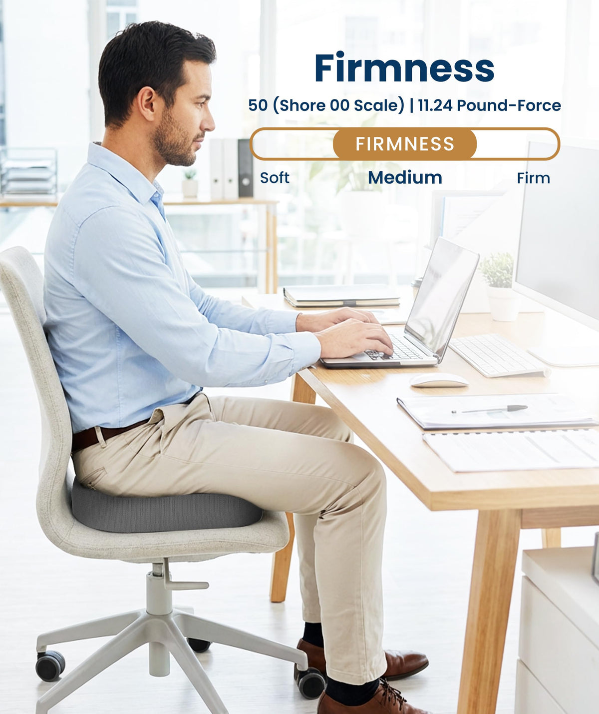 Everlasting Comfort Doctor Recommended Memory Foam Seat Cushion for Office Chairs & Car - Ergonomic Office Desk Accessories - Cushions for Tailbone Pain Relief, Sciatica (Charcoal Black, X-Large) Father Jim Norris notebooks