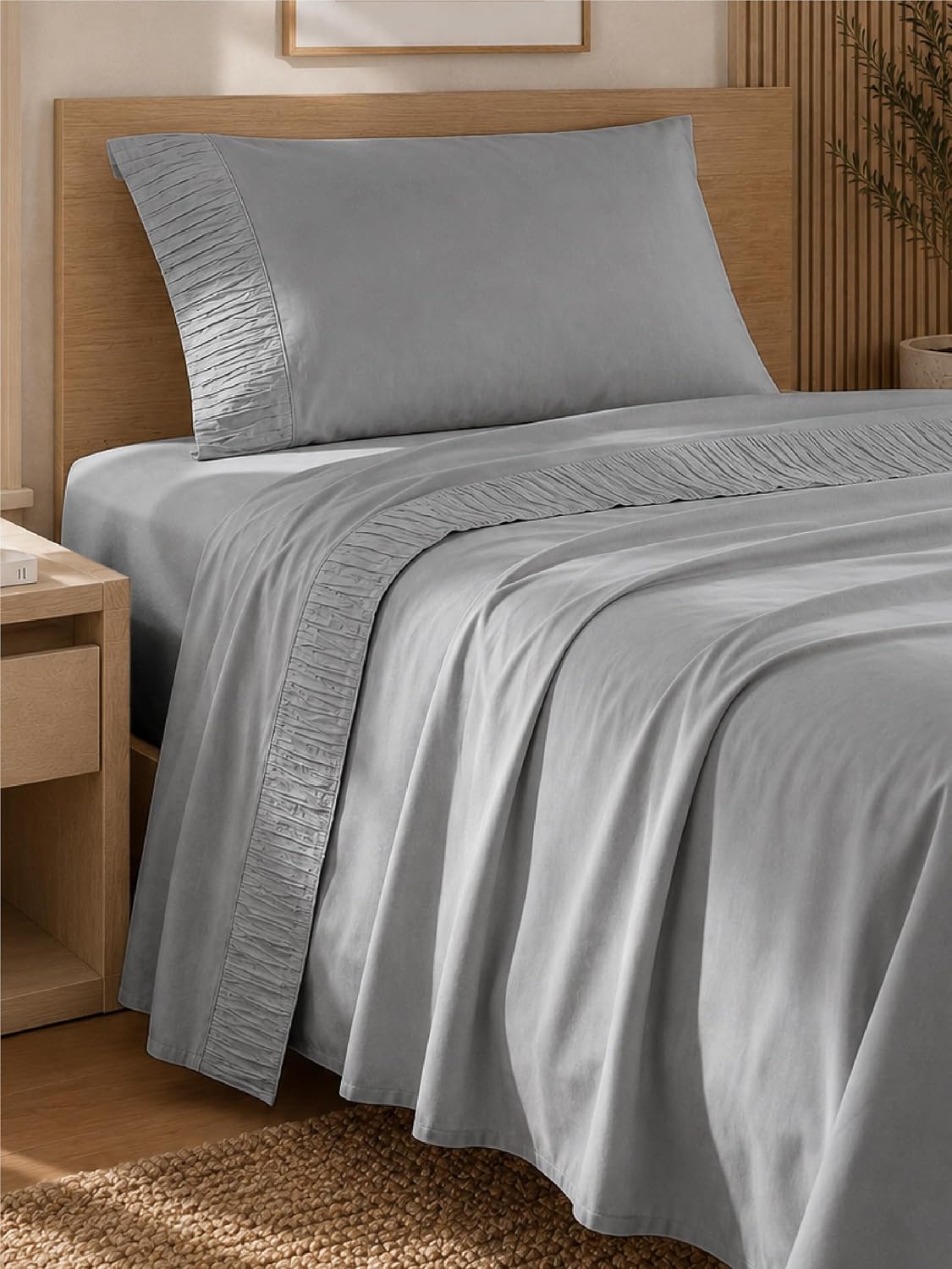 Bedsure Twin Sheets Set - 3 Pieces Soft Twin Bed Sheets - Breathable & Cooling