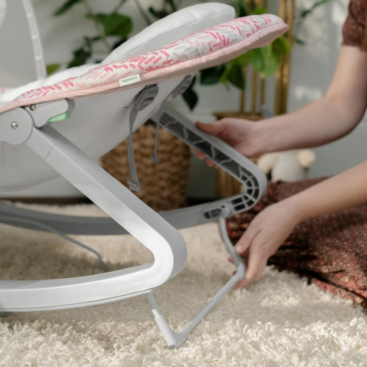 Ingenuity Keep Cozy 3-in-1 Grow with Me Vibrating Baby Bouncer, Seat & Infant to Toddler Rocker, Vibrations & -Toy Bar, 0-30 Months Up to 40 lbs (Weaver)