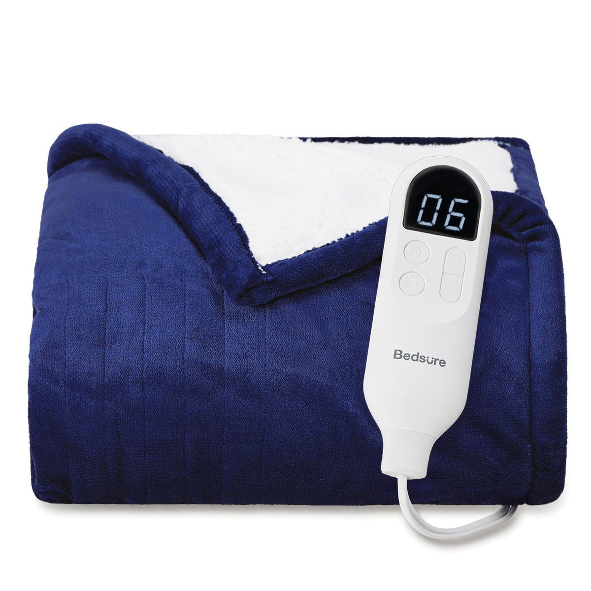 Bedsure Electric Blanket Twin with Preheat Function - Soft Flannel Heated Blanket Twin Size, Fast Heating with 6 Time Settings (Up to 10H) & 6 Heat Settings, Gifts for Grandma (62x84 inches, Grey)