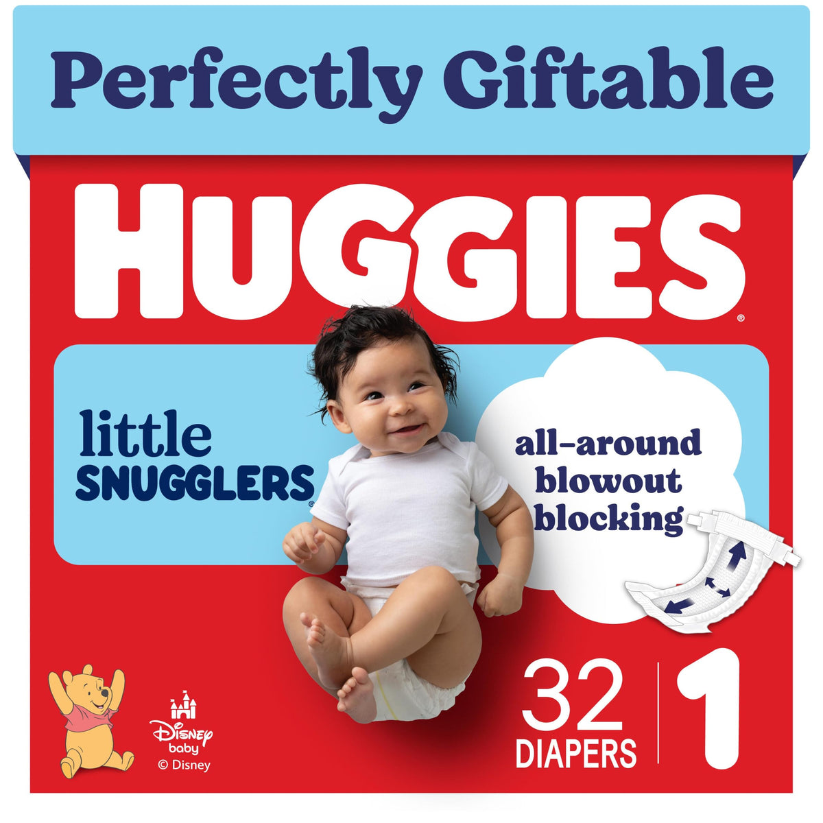Huggies Little Snugglers Newborn Diapers, 144 Count