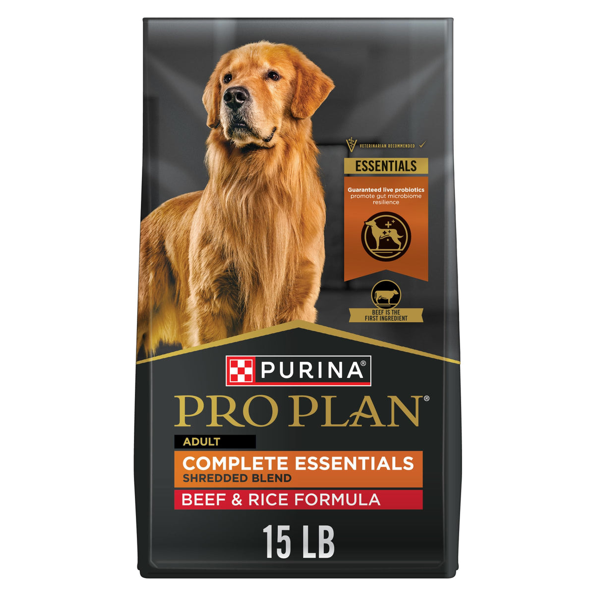 Purina Pro Plan Complete Essentials Chicken & Rice Dry Dog Food, 35 lb Bag
