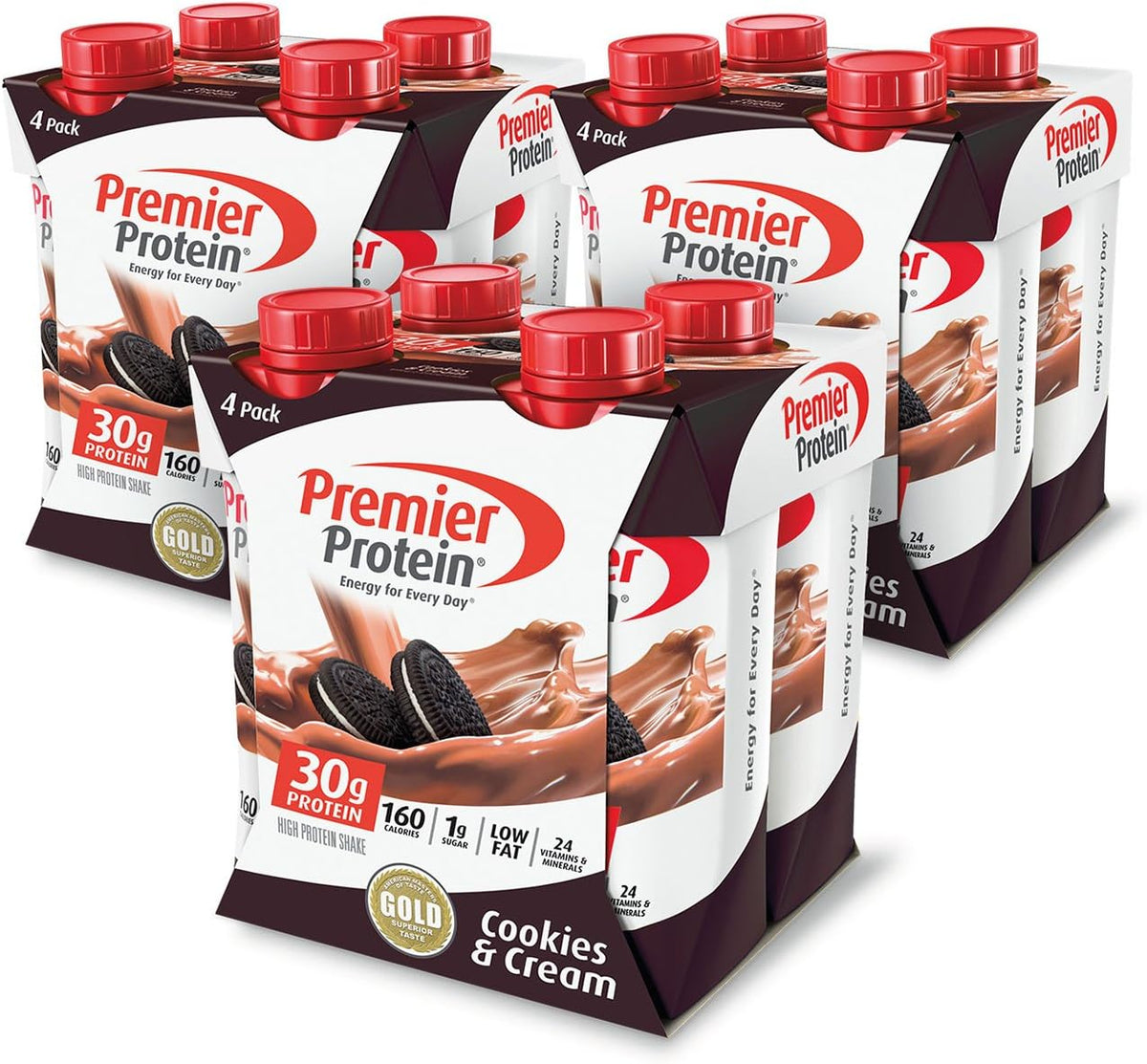 Premier Protein 30g High Protein Shake, Chocolate, 12 Pack