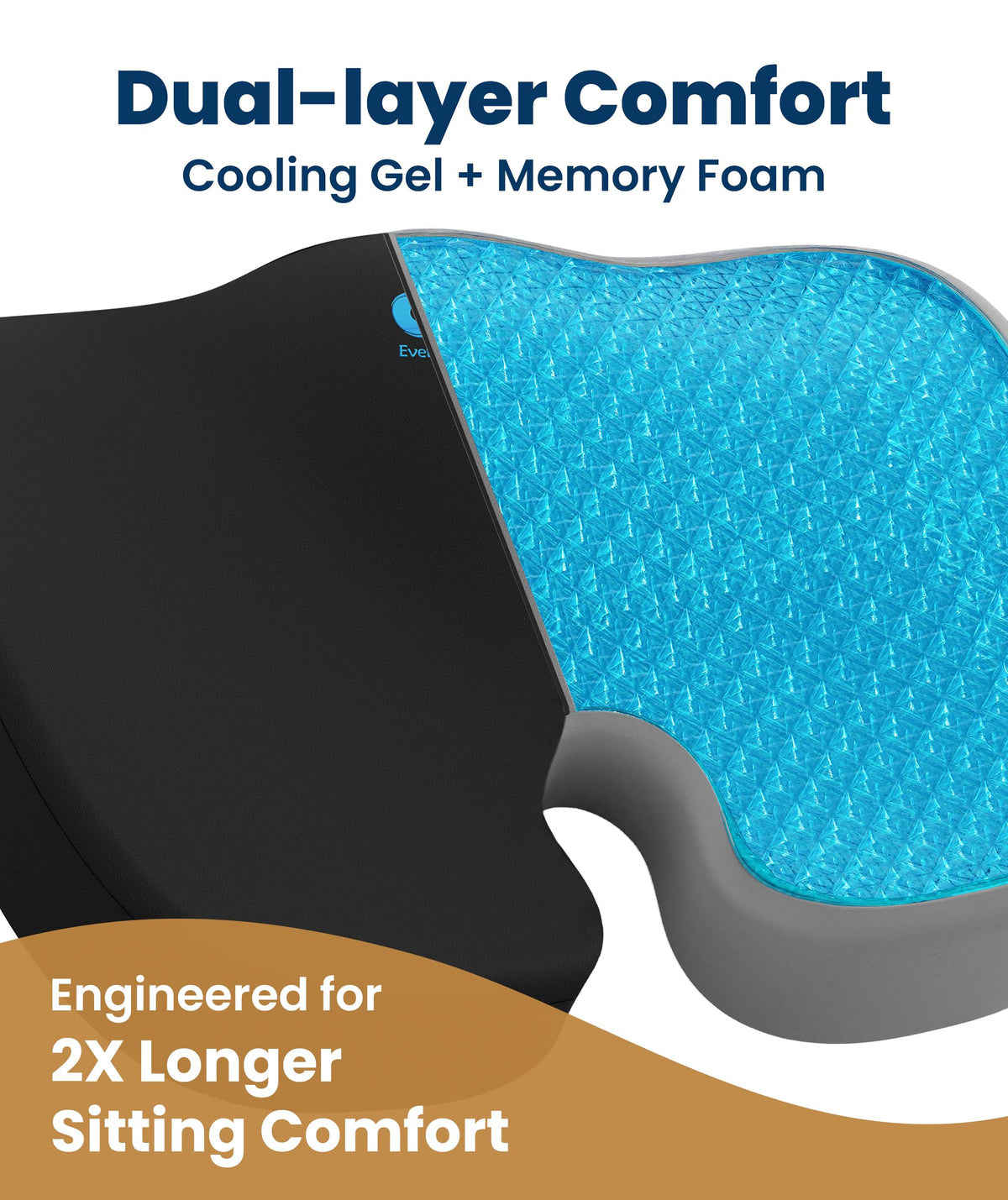Everlasting Comfort Doctor Recommended Memory Foam Seat Cushion for Office Chairs & Car - Ergonomic Office Desk Accessories - Cushions for Tailbone Pain Relief, Sciatica (Charcoal Black, X-Large) Father Jim Norris notebooks