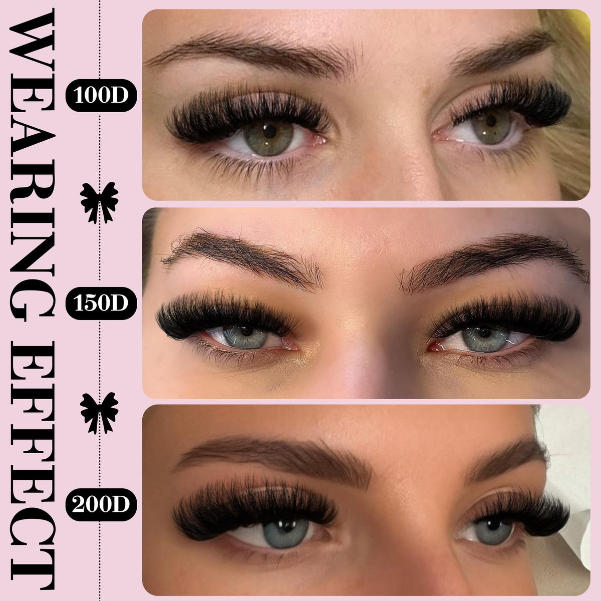 Goddvenus Lash Clusters Kit 9-14mm Wispy Eyelash Clusters Lashes Natural DIY Lash Extension Kit Short Cluster Eyelash Extensions Kit 300pcs C Curl Individual Lashes Cluster Eyelash (With Tweezers)