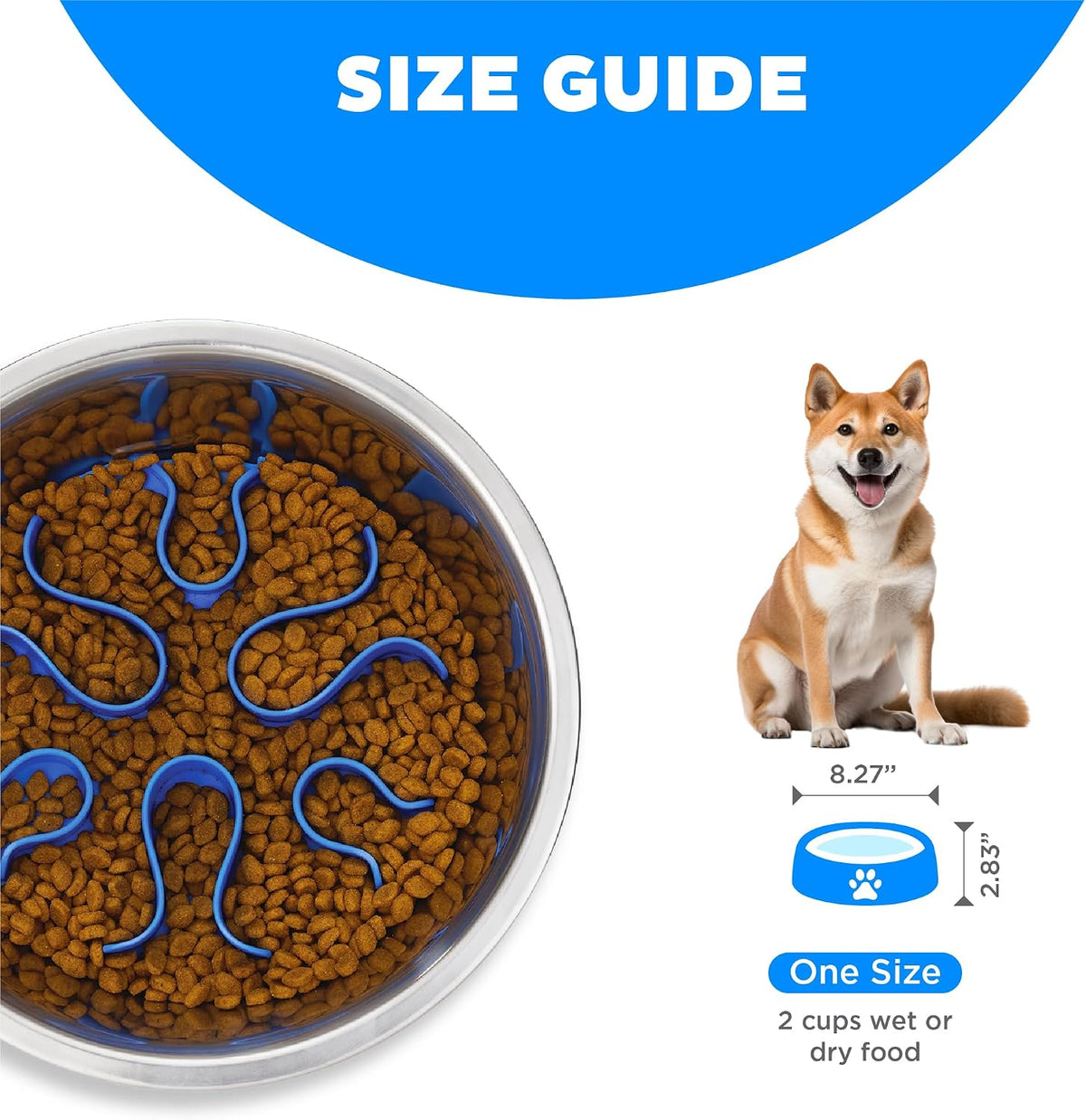 Outward Hound Fun Feeder Slo Bowl Dog Slow Feeder, Notch, Sage, 11.8"