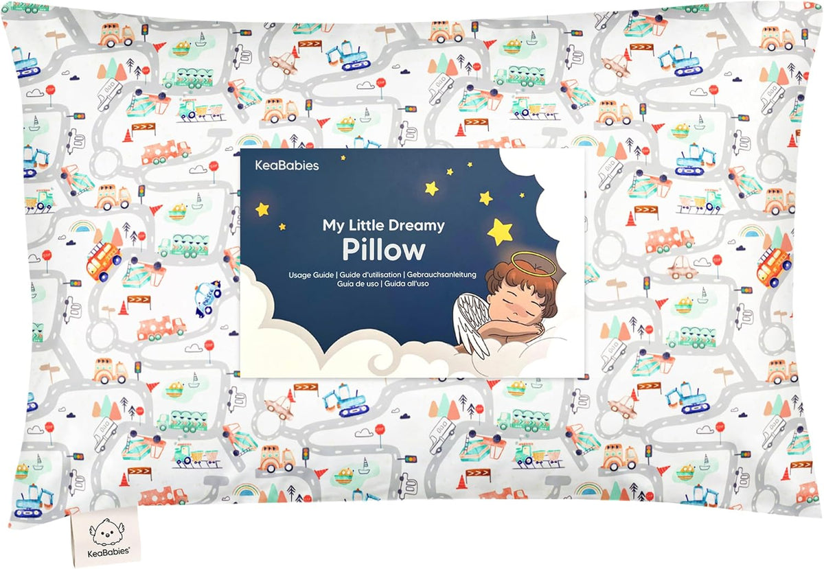 Toddler Pillow with Pillowcase, 13x18 My Little Dreamy Pillow (ABC Land)