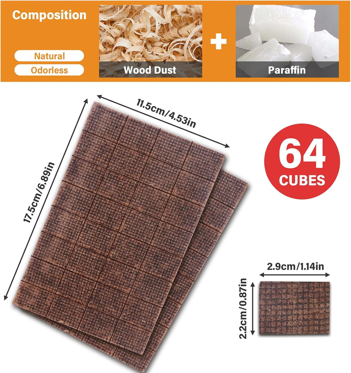 HGD Larger 32pcs Fire Starter, Natural Fire Starters for BBQ, Campfire, Fireplace, Charcoal, Wood Stove, Chimney, Fire Pit, Grill, Smoker, Indoor Outdoor Use Father Jim Norris notebooks