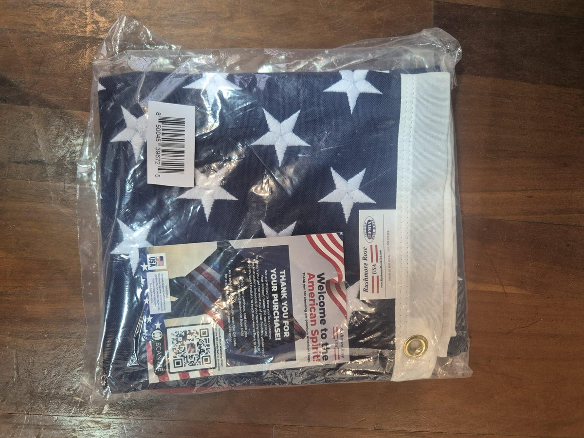 American Flags for Outside 3X5 (Pack of 10) -American Flag made in USA with Embroidered Stars and Sewn Stripes US Flag 3x5 Heavy Duty Outdoor Made in USA for High Wind- All Weather Flags Father Jim Norris notebooks