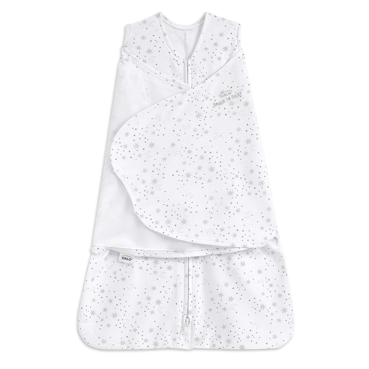 HALO SleepSack Swaddle | Cotton | 1.5 TOG | 68-75°F | 6-12 lbs |Baby Blue