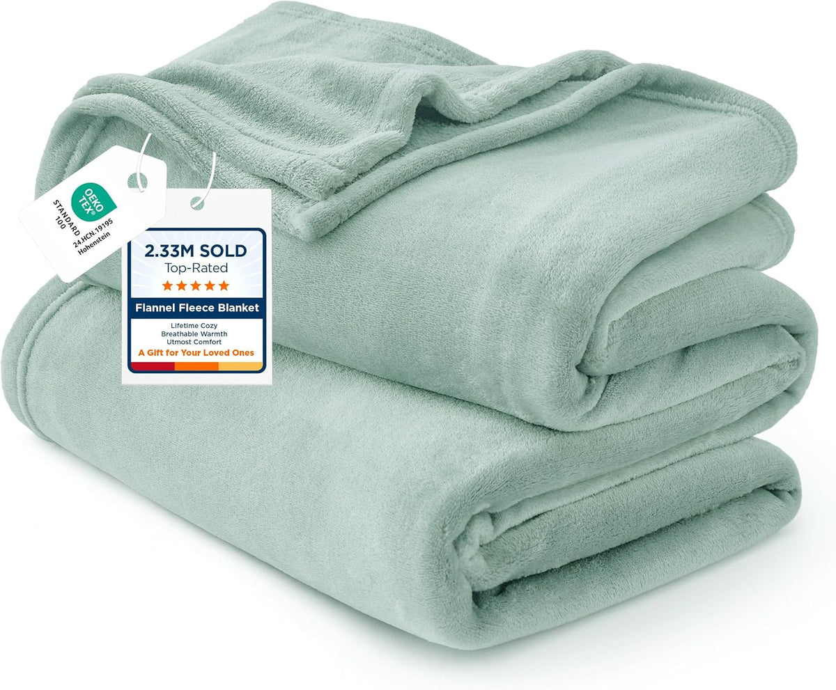 Bedsure Fleece Bed Blankets Queen Size Grey - Soft Cozy Warm Halloween Fall Throw Blanket Lightweight Room Home Decor, Christmas Decorations Gifts for Women and Men, 90x90 inches