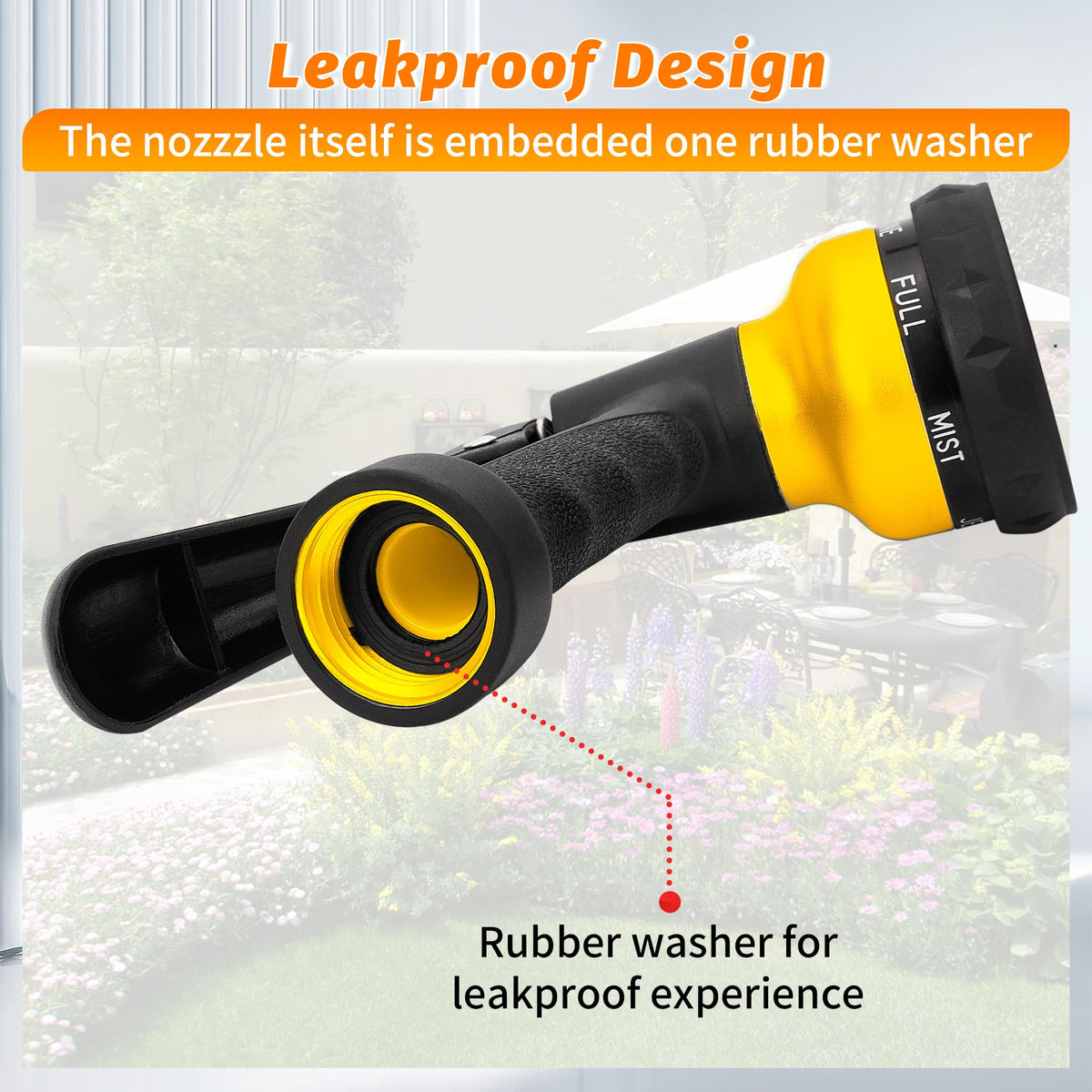 AUTOMAN Garden Hose Nozzle, Water Hose Sprayer Nozzle with 7 Adjustable Watering Patterns, Slip Resistant for Watering Plants, Lawn& Garden, Washing Cars, Cleaning, Showering Pets & Outdoor Fun. Father Jim Norris notebooks