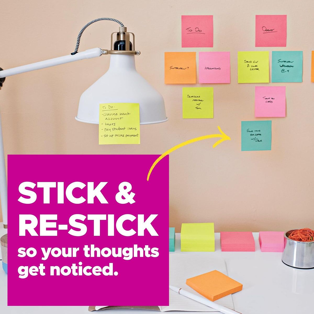 Post-it Super Sticky Notes, 3 x 3 in, Supernova Neons, 24 Pads Father Jim Norris notebooks