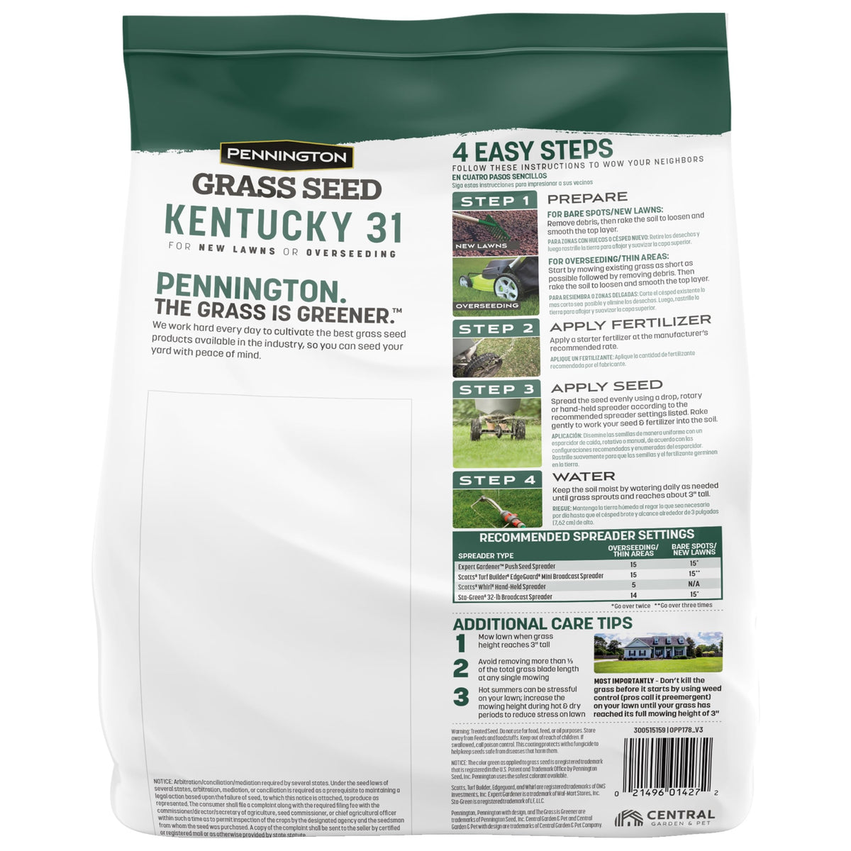 Pennington Kentucky 31 Tall Fescue Grass Seed, Drought-Resistant, 7 LB Father Jim Norris notebooks
