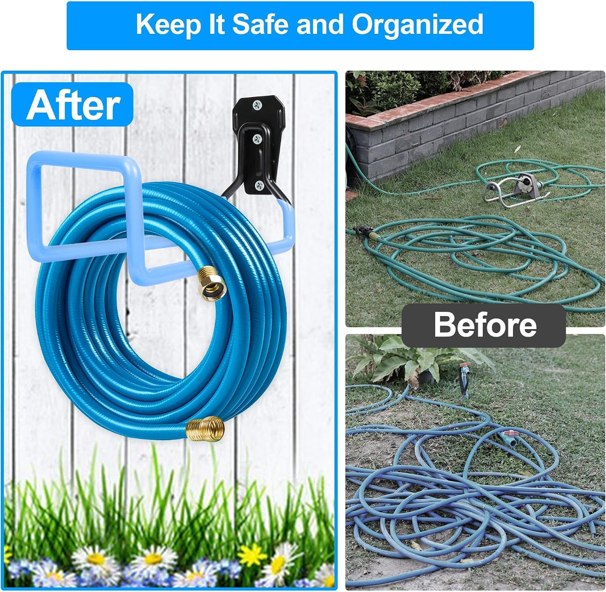 PeoMev Hose Holder Wall Mount Metal Hose Hook Garden Hose Rack Father Jim Norris notebooks