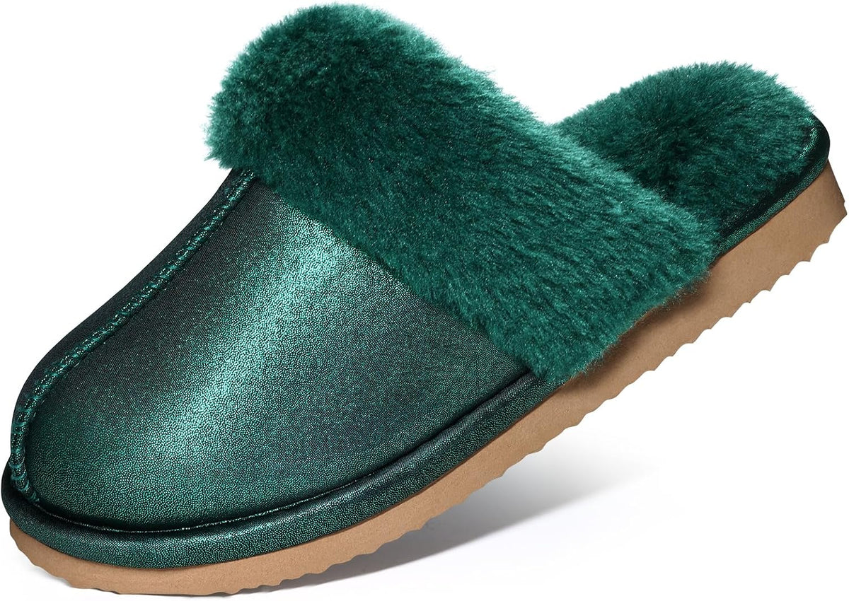 Litfun Fuzzy Slippers for Women Memory Foam Indoor House Shoes
