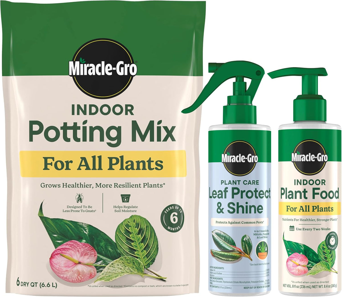Miracle-Gro Indoor Plant Grow, Feed & Protect Houseplant Care Bundle Father Jim Norris notebooks