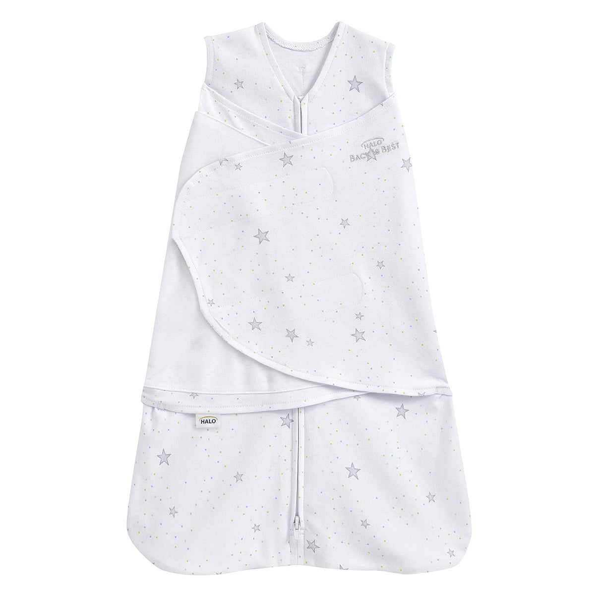 HALO SleepSack Swaddle | Cotton | 1.5 TOG | 68-75°F | 6-12 lbs |Baby Blue