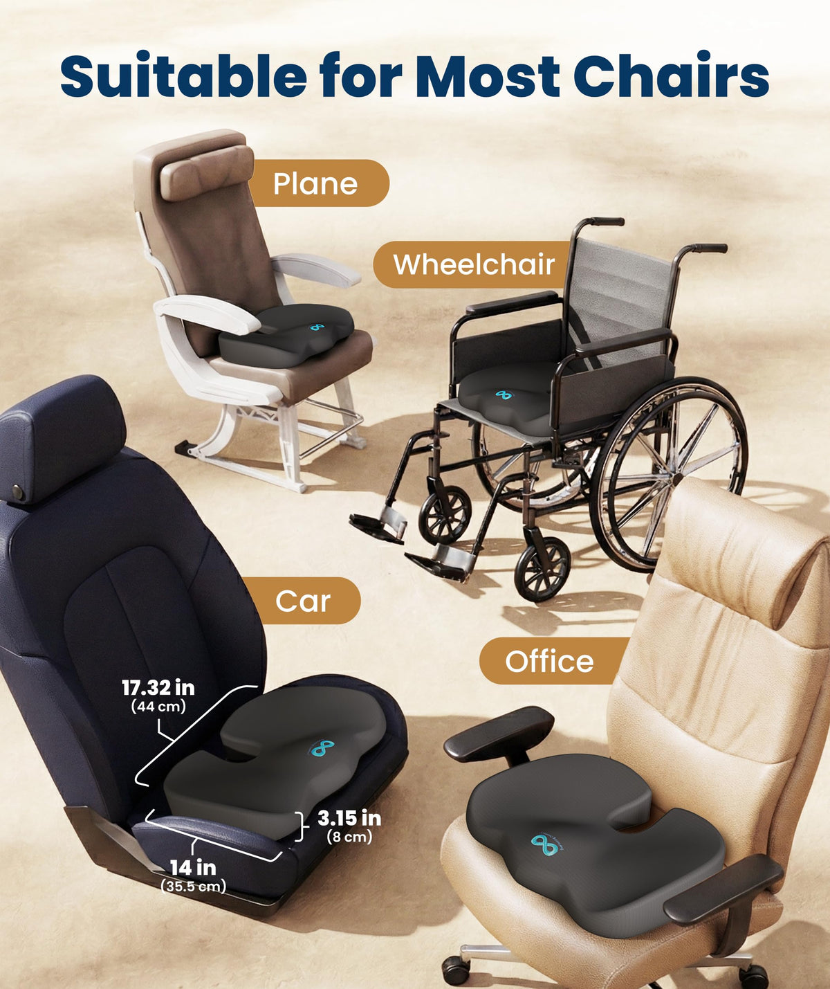 Everlasting Comfort Doctor Recommended Memory Foam Seat Cushion for Office Chairs & Car - Ergonomic Office Desk Accessories - Cushions for Tailbone Pain Relief, Sciatica (Charcoal Black, X-Large) Father Jim Norris notebooks
