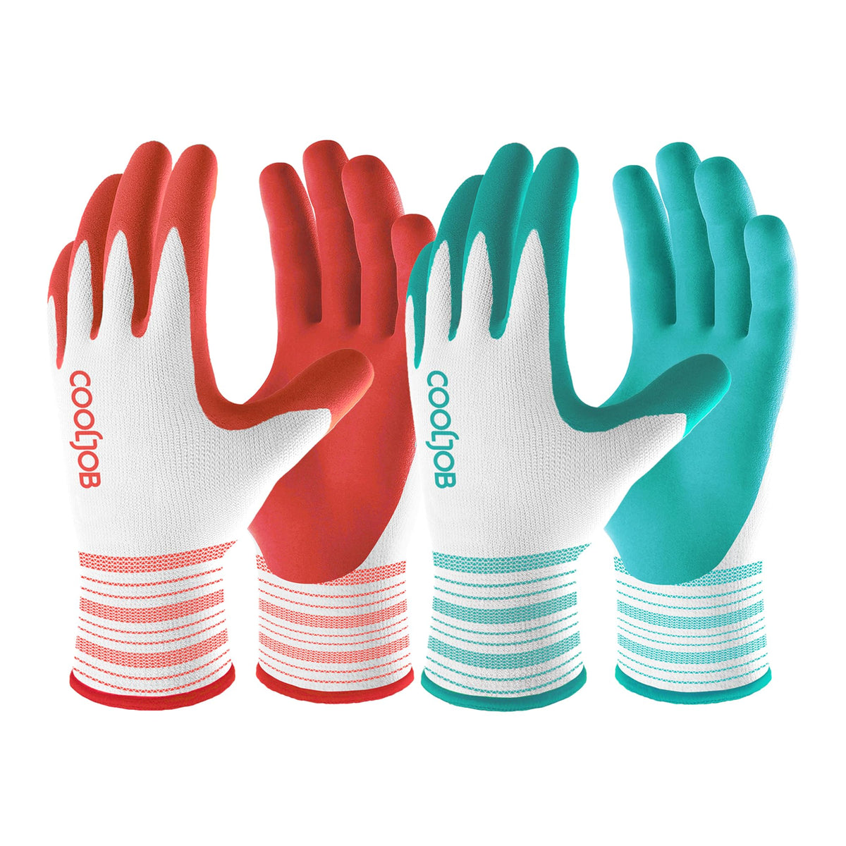COOLJOB 6 Pairs Gardening Gloves for Women Ladies, Breathable Rubber Coated for Yard Garden, Outdoor Indoor Protective Work with Grip, Medium Size, Red & Green Father Jim Norris notebooks