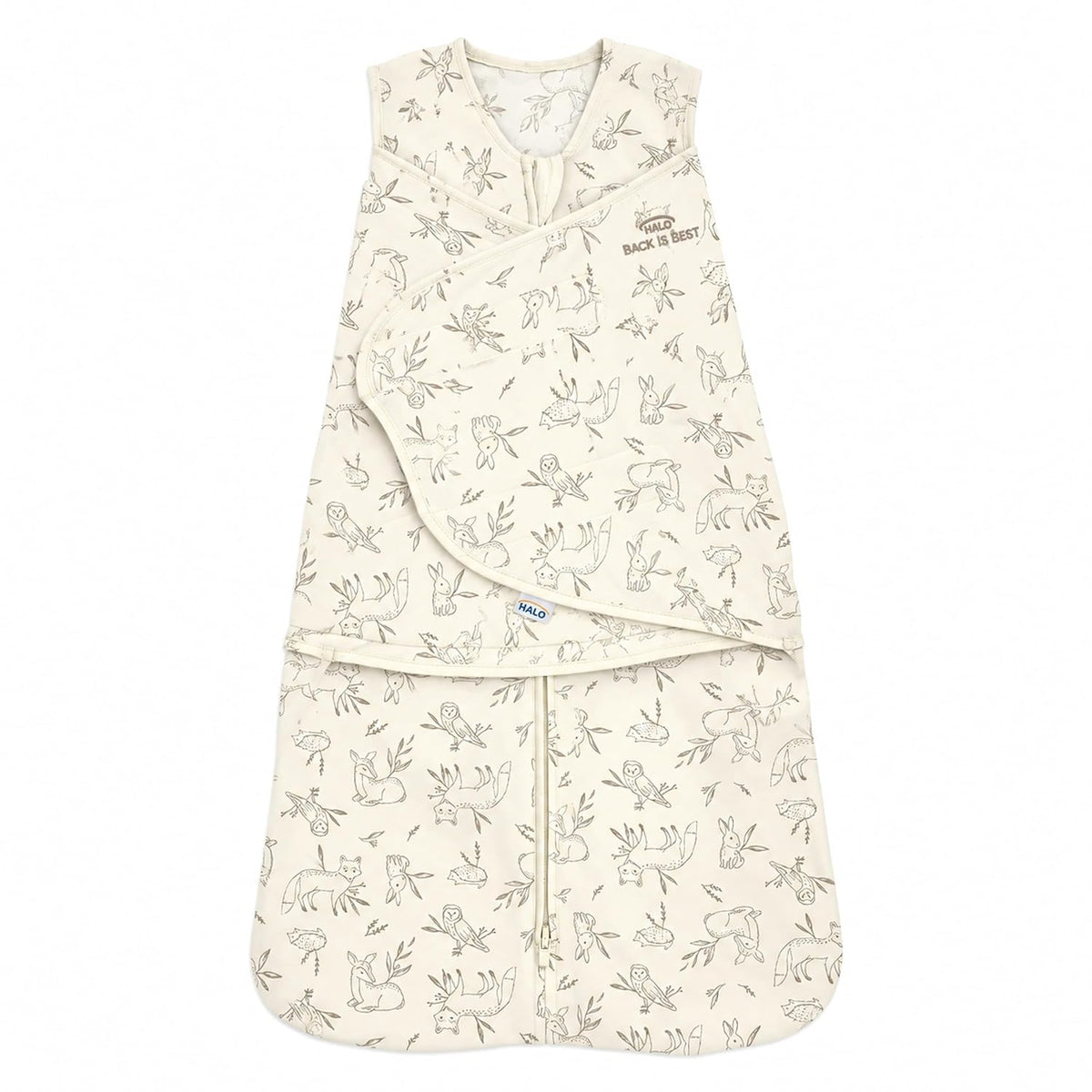 HALO SleepSack Swaddle | Cotton | 1.5 TOG | 68-75°F | 6-12 lbs |Baby Blue