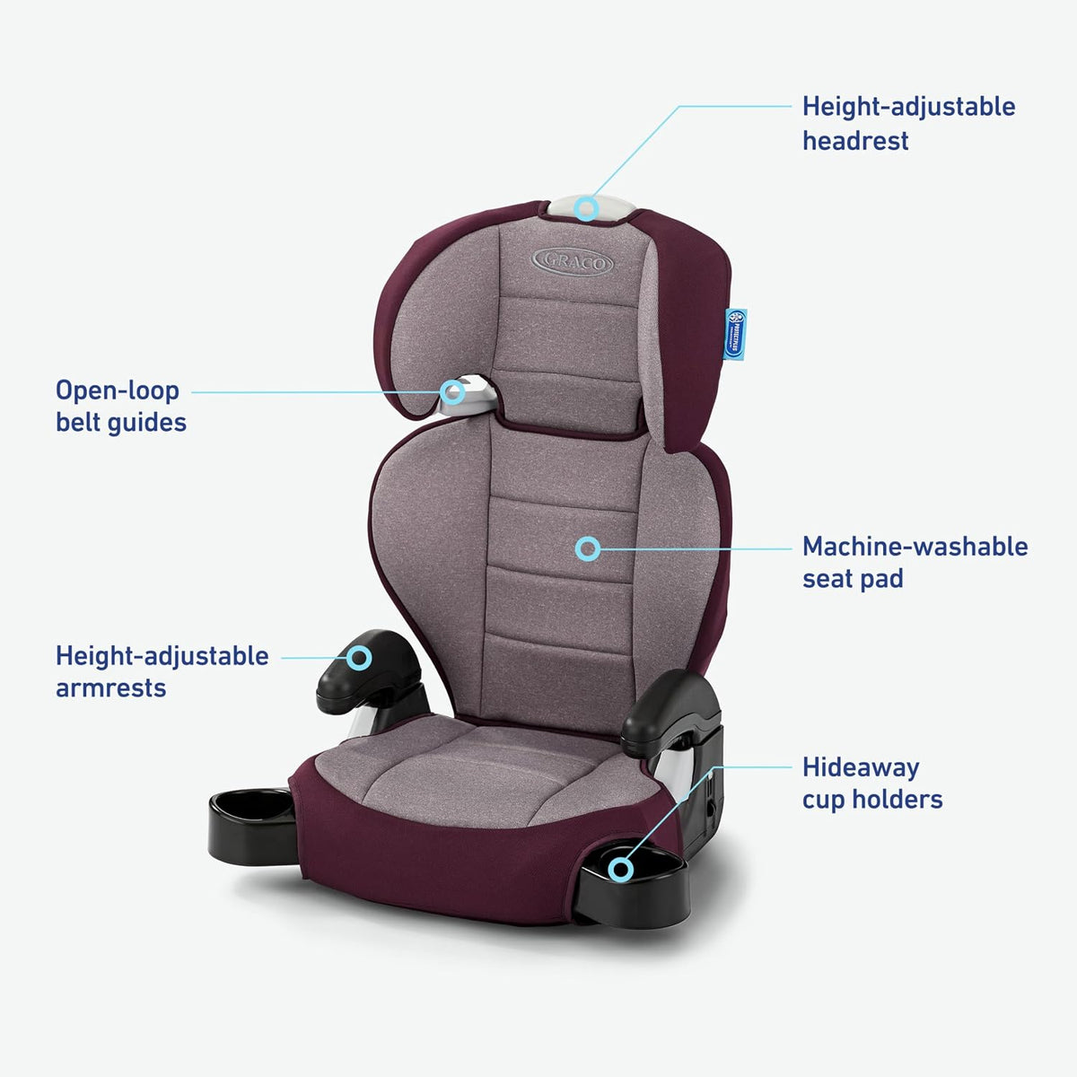 Graco TurboBooster 2.0 Highback & Backless Booster Booster Car Seat, Freya