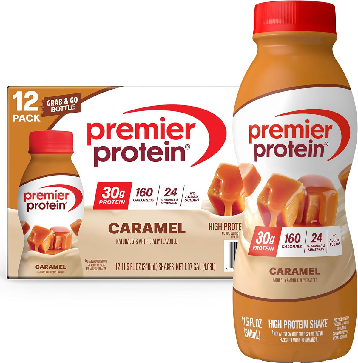 Premier Protein 30g High Protein Shake, Chocolate, 12 Pack