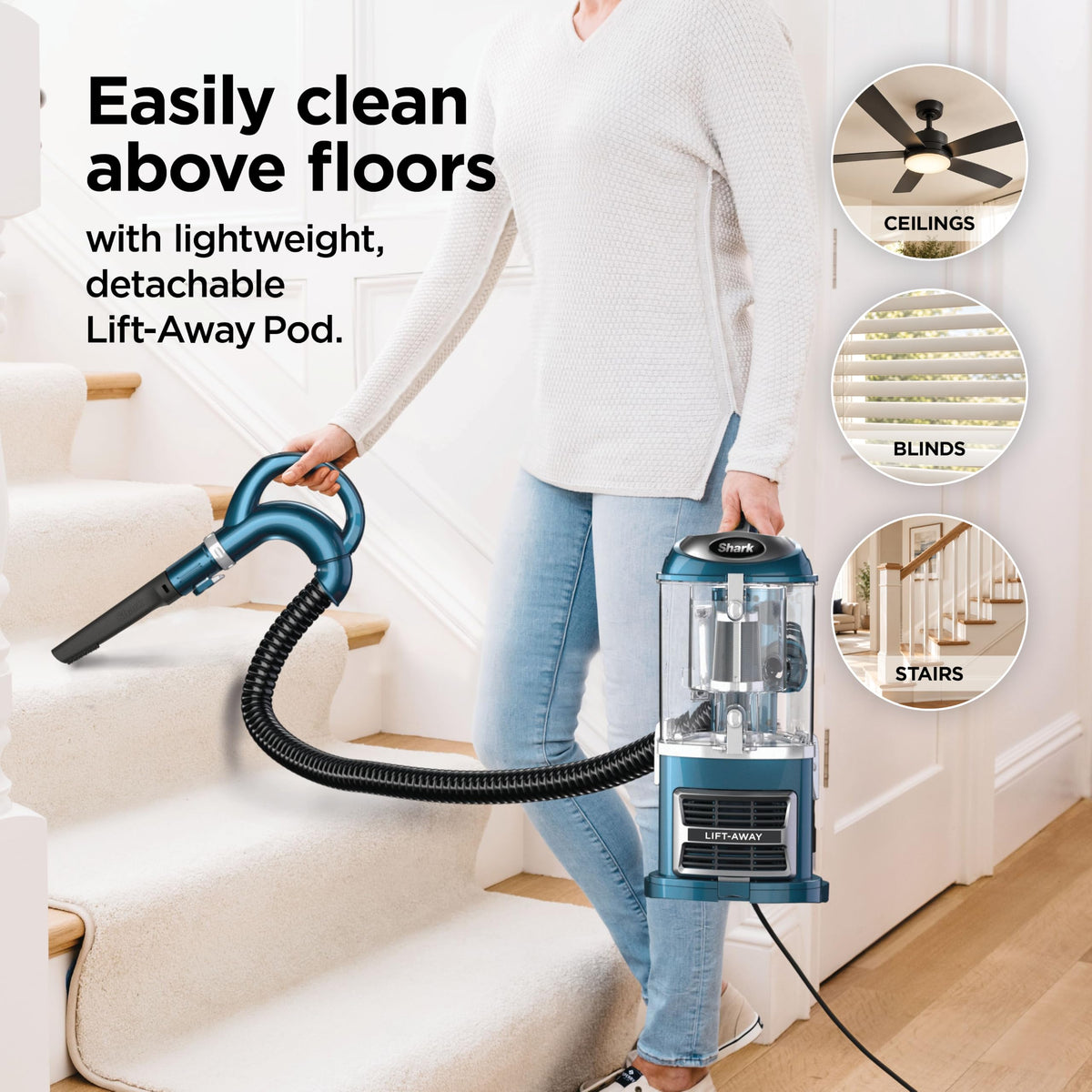 Shark Navigator Lift-Away Upright Vacuum Cleaner, HEPA, Lavender, NV352