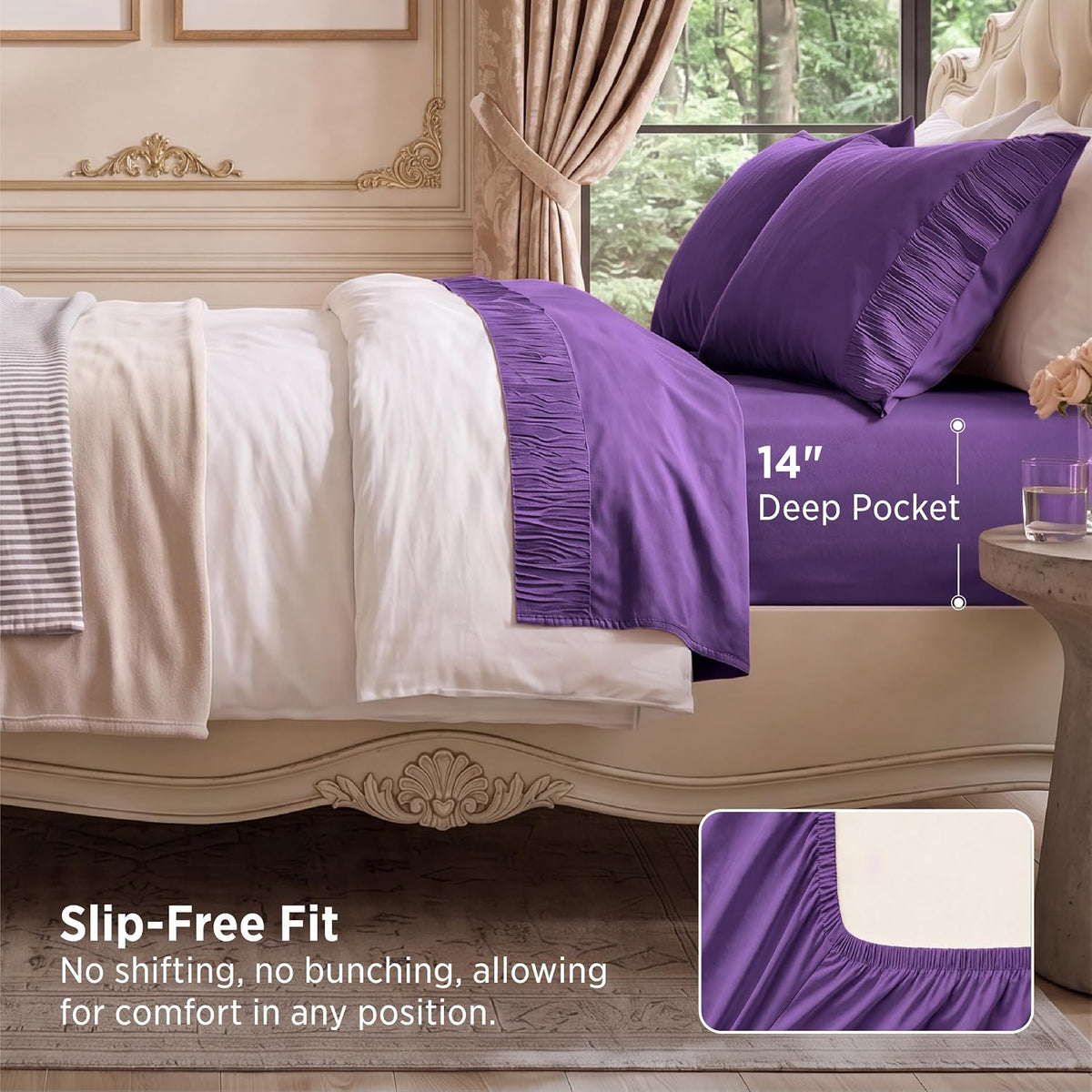 Bedsure Twin Sheets Set - 3 Pieces Soft Twin Bed Sheets - Breathable & Cooling